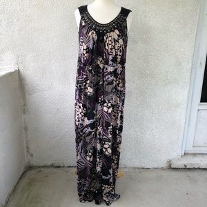 Jaclyn Smith 1X BLACK Sleeveless Maxi Dress